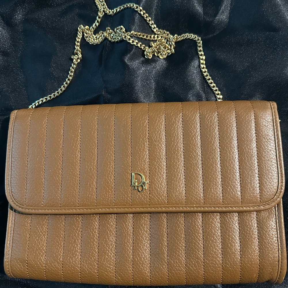 Vintage Dior leather used bag